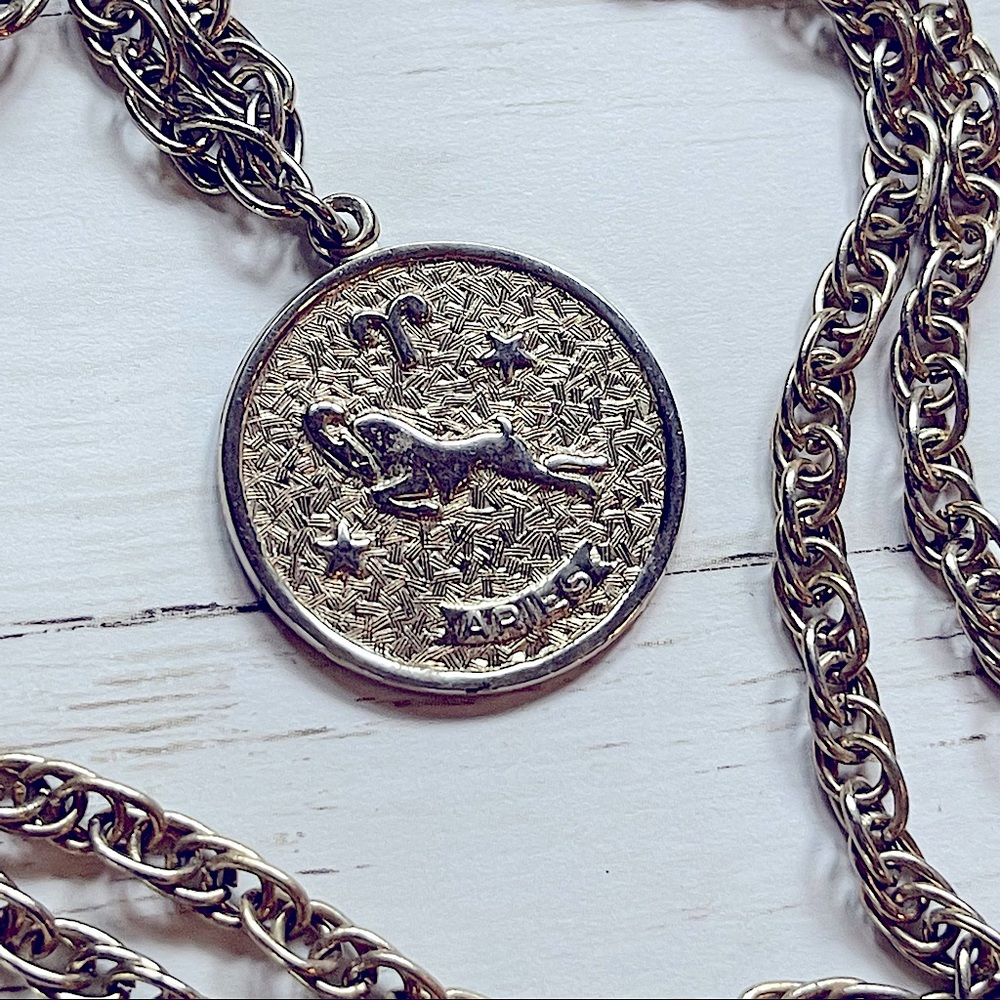 Vintage Sarah Coventry Aries Medallion Necklace